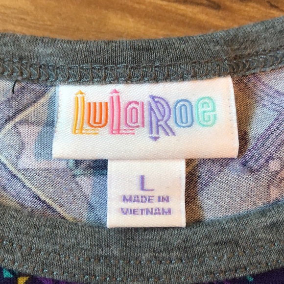 LuLaRoe Randy baseball tee. Size Large - Picture 5 of 6